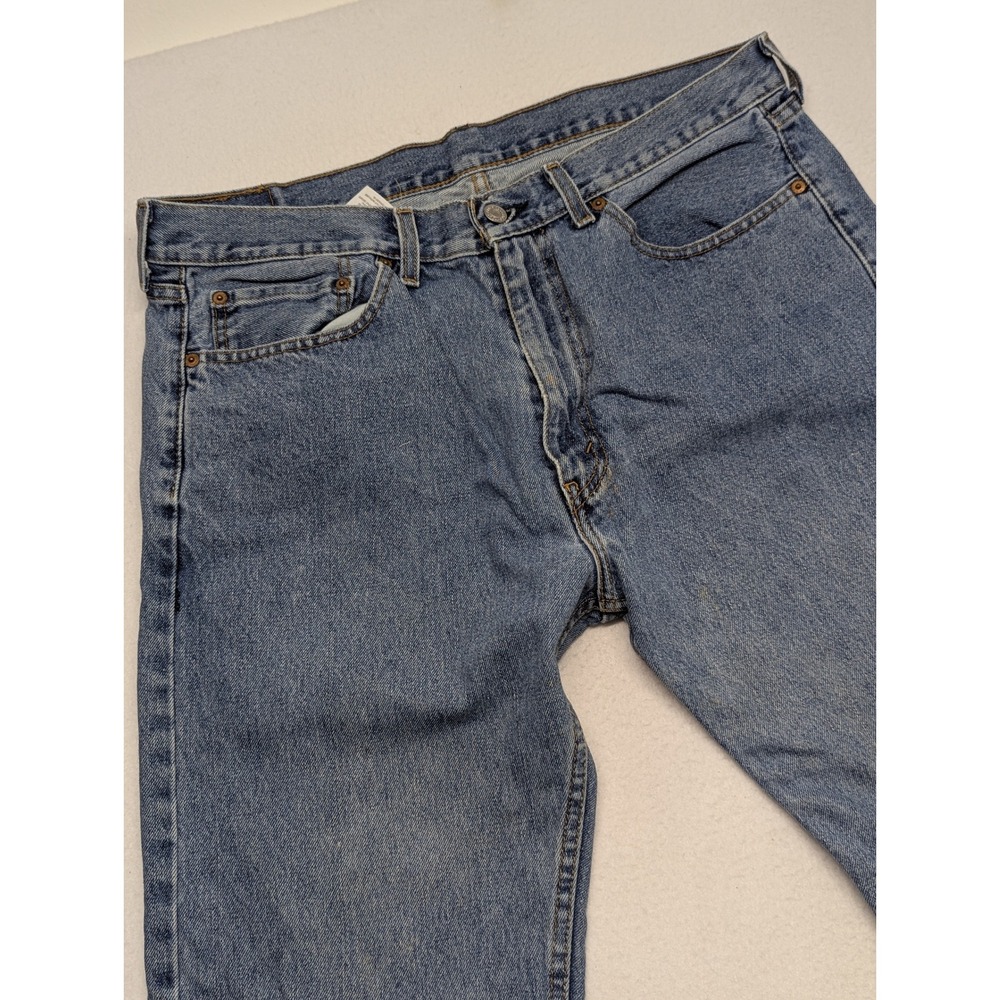 Levis 505 Regular Fit Straight Leg Jeans Blue Denim 36x29 00505-4891